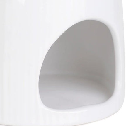 Homla - Fires Geurbrander - Set van 2 - Aroma Brander - Inclusief Geurwax - Geurverspreider - voor Woonkamer & Badkamer - Decoratie Cadeau - Keramiek met Wax Fresh Linen - Wit