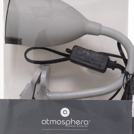 Atmosphera Klem bureaulampje - Design Light Classic - grijs - H43 cm - Leeslamp