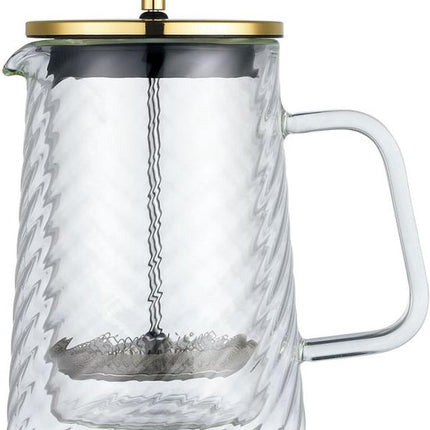 Klausberg Piston Koffie-/Thee Zetter - Glas - 600ml - Theepress | theemaker| theezetter| French press voor koffie en thee