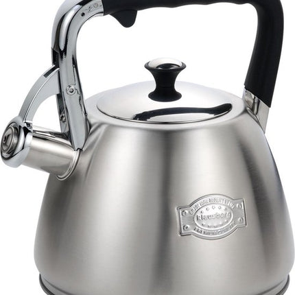 Klausberg KB-7612 - fluitketel - 3 Liter - rvs - alle warmtebronnen - Zilverkleurig