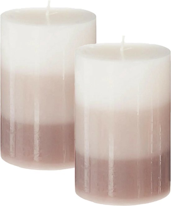 Atmosphera Geurkaars Nina - 2x stuks - Vanille - 45 branduren - 7 x 10 cm