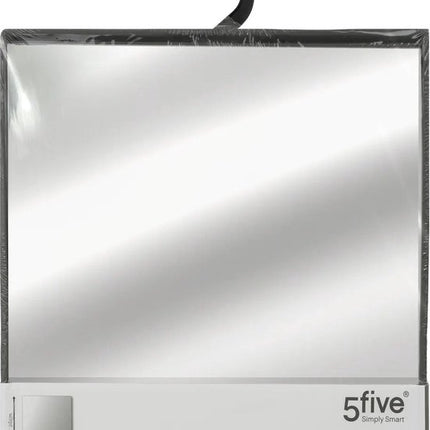 5Five Plak spiegels tegels - 4x stuks - glas - zelfklevend - 30 x 30 cm - vierkantjes - muur/deur/wand