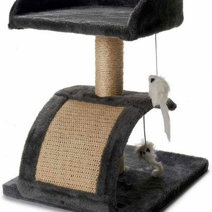 Mascow Krabpaal voor Katten - Boomstructuur - Grijs/Hout - 33x30,5x40cm
