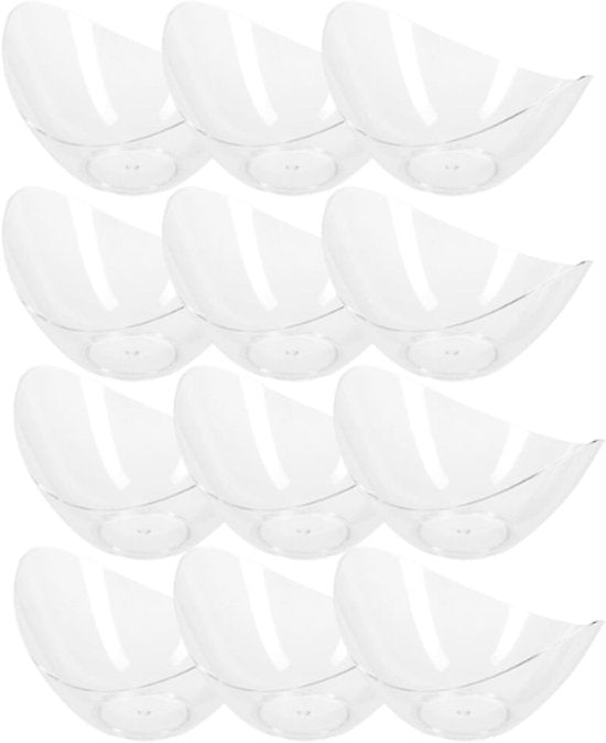 Verrines Serveerschaal Set - 12 Stuks - Amuse Schaaltjes - Mini Dessertglaasjes - Voor Hapjes en Desserts - 70ml - Kunststof - 7.1 x 3.5 x 5.8 cm - Transparant