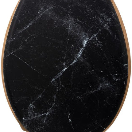 5Five Toiletbril Rome - zwart marmer print - MDF hout - universeel - standaard wc bril