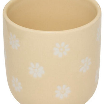 Margot Espressokopjes Set van 4 - Zachte Bloemetjes Print - 10 cl - Incl. 2x Groen, 1x Roze, 1x Geel