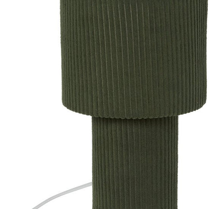 Atmosphera Jolina Corduroy Tafellamp - Ø17xH28cm - Groen