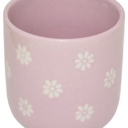 Margot Espressokopjes Set van 4 - Zachte Bloemetjes Print - 10 cl - Incl. 2x Groen, 1x Roze, 1x Geel