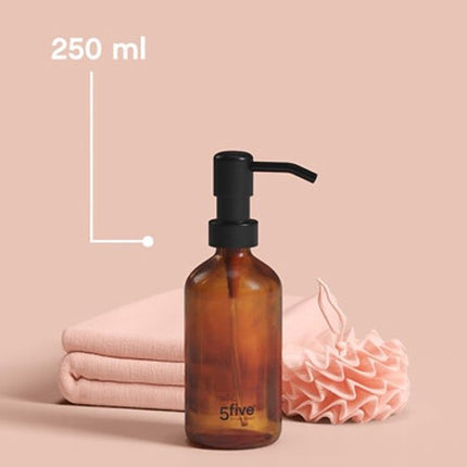 Glazen Zeepdispenser - Set van 2 - Luxe Handzeephouder in Display Box - Badkamer & Keuken Accessoire - 250 ml - Bruin