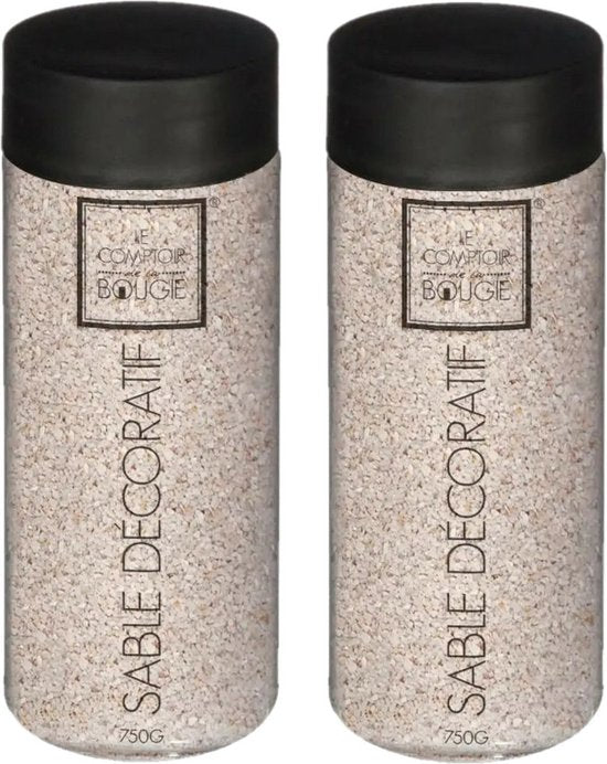 2x atmosphera decoratie zand - beige - 750 gram - zandkorrels/hobby vulmateriaal