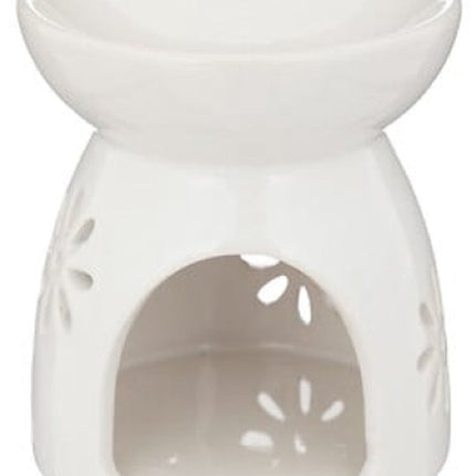 Izor Keramische Wierookbrander - Set van 2 - Wierookhouder - Stijlvolle Aromatherapie Accessoire - Voor Binnen - Dolomiet - Ø9 x 10 cm - Wit