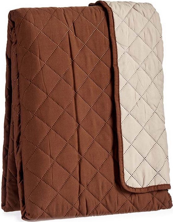 Bankbedekking Beige Bruin Microvezel (290 x 200 x 0,5 cm)