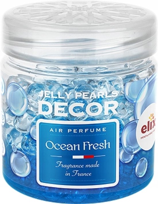 Elix - Luchtverfrisser Gel Parels - Jelly Pearls Decor - Geurparels voor Interieur Auto Luchtverfrisser - Frisse Zeegeur - Langdurige Geur Met Essentiële Oliën - 150ml - Ocean Fresh