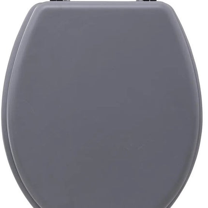 5Five Toiletbril Colors - grijs - MDF/HDF hout - universeel - standaard wc bril bevestiging