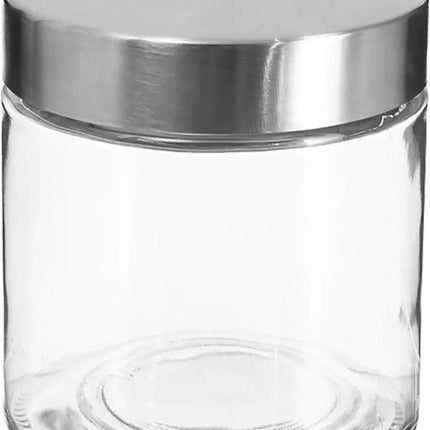 Secret de Gourmet voorraadpotten, set van 3, 0,75 L, glas met luchtdichte rvs deksel
