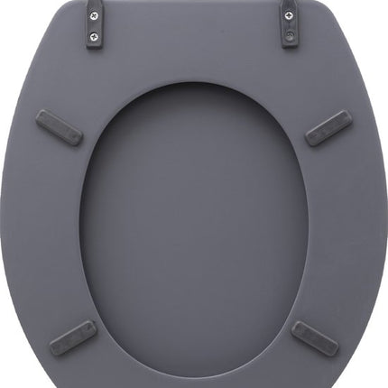 5Five Toiletbril Colors - grijs - MDF/HDF hout - universeel - standaard wc bril bevestiging