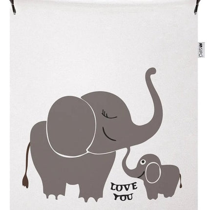 Opbergmand speelgoed set van 2 - koala en olifant design, 43 liter, wit