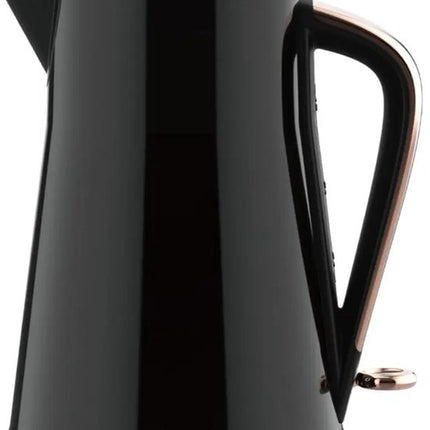 Klausberg - Waterkoker - Elektrische Waterkoker - Thee & Koffie Koker - Grote Waterkoker Snelkoker - Keuken Waterkoker Modern - 1.7L - RVS - 2200W - Zwart