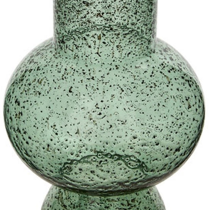 Bubble Vaas - Decoratieve Glazen Vaas met Bolvormig Design - Moderne Bloemenvaas - Design Vaas voor Droogbloemen en Verse Bloemen - Ø 18 x 23 cm - Groen