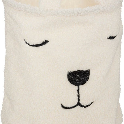 Opvouwbare speelgoedmand set van 2 met handgrepen, wit, Ø35 x 40 cm