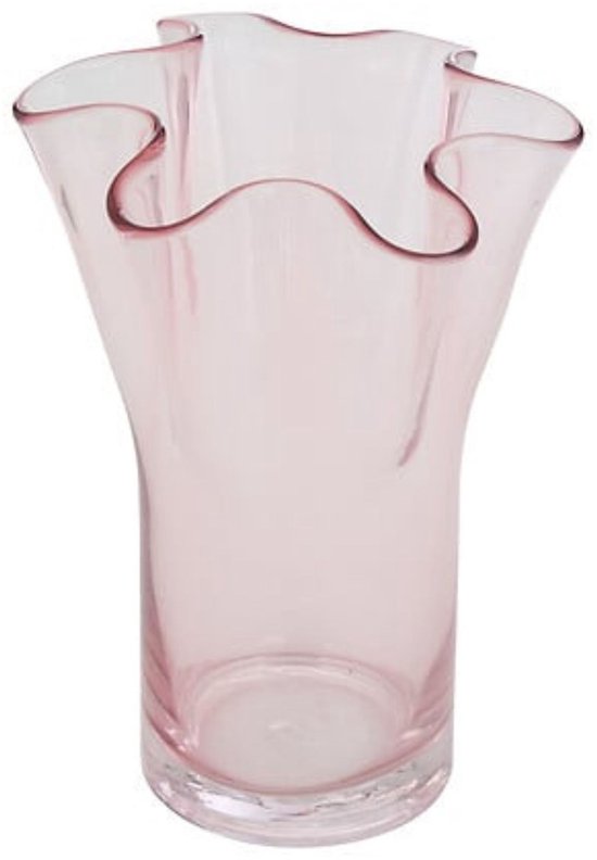 Atmosphera - Glazen Vaas Rozenbloem - 23.5 cm Mondgeblazen - Waterdicht
