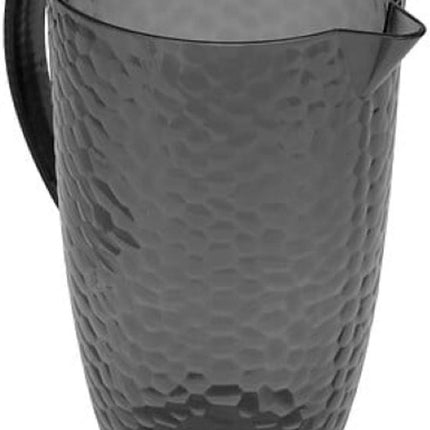 Jug - Schenkkan - Waterkan - Set van 2 - Grote Limonadekan met Deksel - Kunststof - 2L - 21x13.7x24 cm - Charcoal Grijs