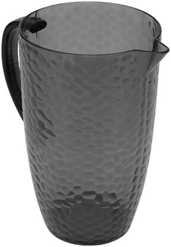 Jug - Schenkkan - Waterkan - Set van 2 - Grote Limonadekan met Deksel - Kunststof - 2L - 21x13.7x24 cm - Charcoal Grijs