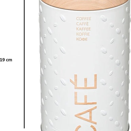 5Five Koffie voorraadbus/bewaarblik - 2x - metaal - 19 x 11 cm - 500 gram