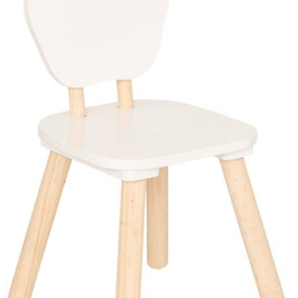 Douceur Organic Kindermeubel - Kindermeubelset - Kindermeubel - 1 Tafel + 1 Stoel - Set voor Kinderen - MDF & Dennenhout - Wit