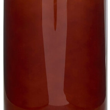 Lidy Vaas - Glazen Vaas - Set van 2 - Decoratieve Bloemenvaas - Ø14 x 20 cm - Amber Bruin