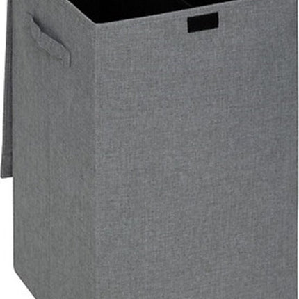 5Five Eureka sorteer wasmand - 74 liter - grijs - 37 x 37 x 60 cm - MDF/Polyester stof - met afsluitklep