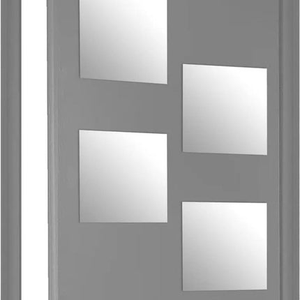 5Five Plak spiegels tegels - 4x stuks - glas - zelfklevend - 30 x 30 cm - vierkantjes - muur/deur/wand