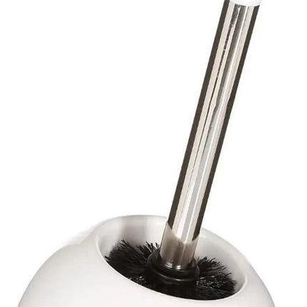 5Five - WC-/toiletborstel in houder - wit - Zeeppompje 300 ml