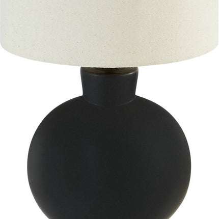 Atmosphera Yulia Tafellamp - Ø28xH59cm - Zwart