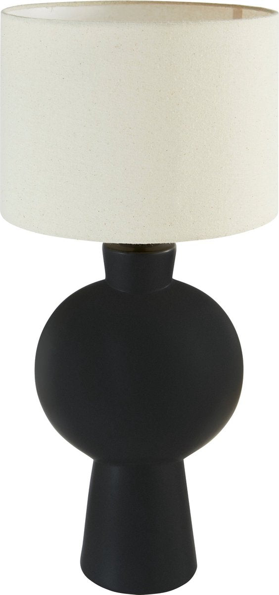 Atmosphera Yulia Tafellamp - Ø28xH59cm - Zwart