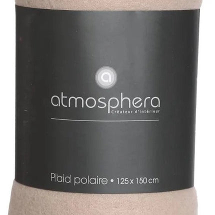 Atmosphera - Plaid - Fleece - Beige - 125 x 150 cm