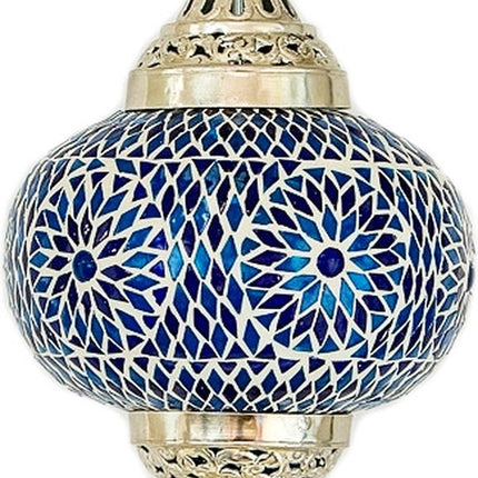 Oosterse Mozaïek Hanglamp pumpkin blauw