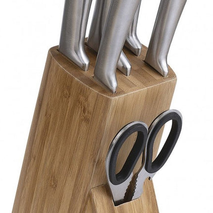 Kinghoff 1555 - Messenset Blended - 7 delig- Houten messenblok