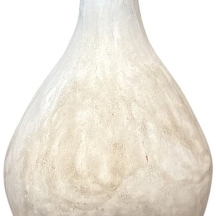 Handgemaakte Witte Keramieken Vaas 32 cm - Mat Aardewerk Vaas - Decoratieve Bloemenvaas - Bloemenhouder -