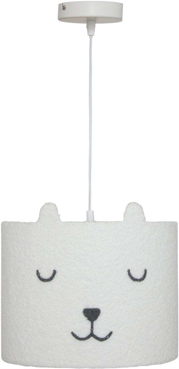 Atmosphera Kids kinderlamp/Hanglamp Teddy - Ø28cm - Wit