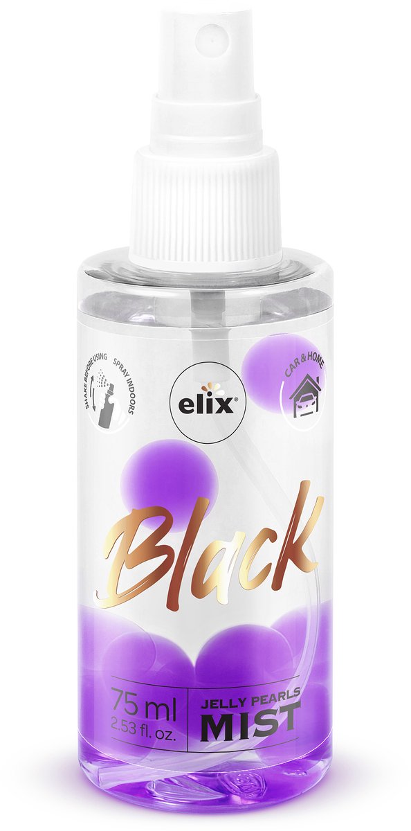 Elix - Jelly Pearls Luchtverfrisser Spray - Auto Luchtverfrisser Compact - Interieur Parfum - voor Kamer & Auto Geur Spray - 75ml - Black