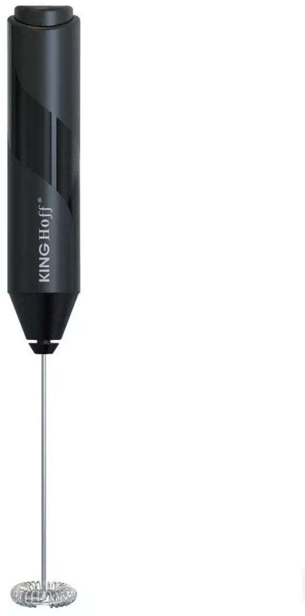 Kinghoff KH1811 - Elektrische Melkopschuimer - Krachtige Opklopmotor voor Romige Schuim - RVS Whisk - Werkt op 2x AA Batterijen (niet inbegrepen)
