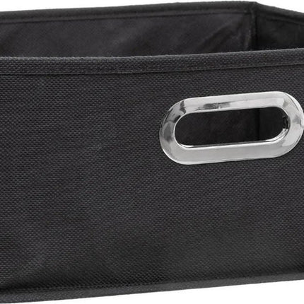 5Five Opbergmand/kastmand - donkergrijs - linnen - 14 liter - 31 x 31 x 15 cm - Opbergbox - Vakkenkast manden