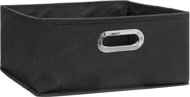 5Five Opbergmand/kastmand - donkergrijs - linnen - 14 liter - 31 x 31 x 15 cm - Opbergbox - Vakkenkast manden