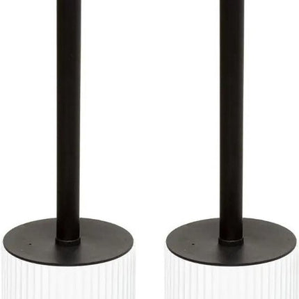 5Five WC-/toiletborstel met houder wit polyresin/steen 40 cm - Set 2x stuks