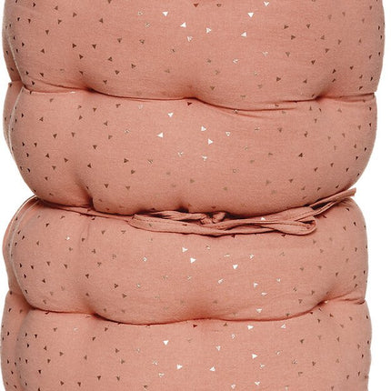 Atmosphera Kids Oya vloermatras met gouden driehoekjes - 120x60x5cm - Terracotta
