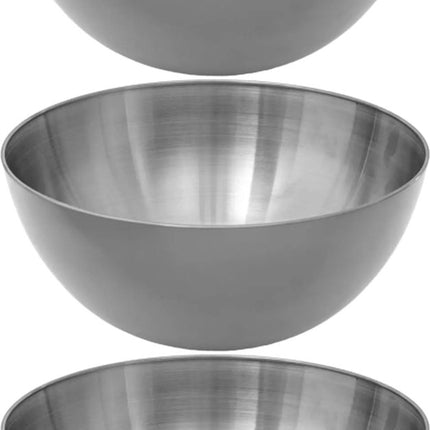 Secret de Gourmet - Slakom/serveer schalen - set 3x - RVS - D24 cm