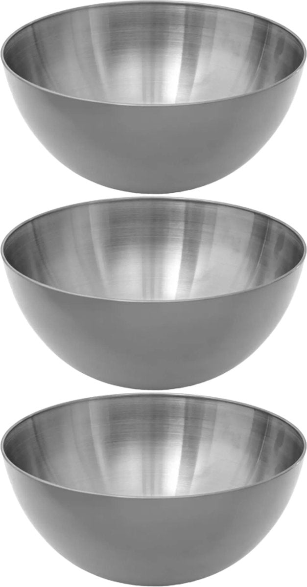 Secret de Gourmet - Slakom/serveer schalen - set 3x - RVS - D24 cm