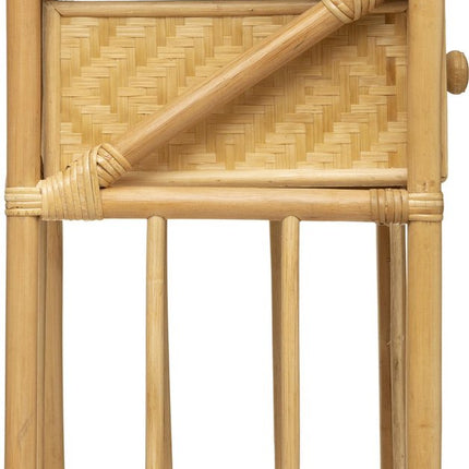 Atmosphera Kids Aoni Nachtkastje met lade Rotan en bamboe - Tafeltje - Kinderkamer - Nachttafel - Kindernachtkastje