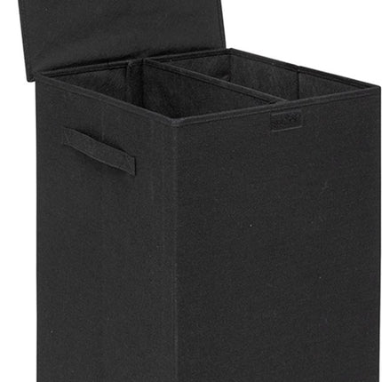 5Five Eureka sorteer wasmand - 74 liter - beige - 37 x 37 x 60 cm - MDF/Polyester stof - met afsluitklep